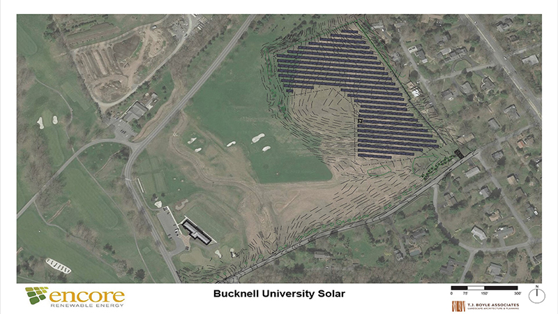 Bucknell Solar landscape plan rendering